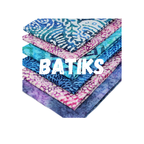 Blue Shells Batik Cotton Fabric