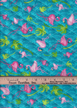 Load image into Gallery viewer, End of Bolt - Double Face Quilted - Flamingos - 17"