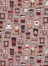 Load image into Gallery viewer, Fabric Traditions - Cafe Coffee - 1/2 YARD CUT