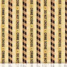 Load image into Gallery viewer, QT Fabrics - True Detective - Crime Scene Stripe - 1/2 YARD CUT