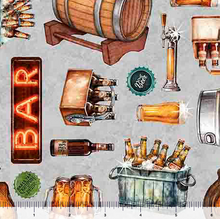 Load image into Gallery viewer, QT Fabrics - Brewmaster - Everything Beer - 1/2 YARD CUT