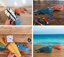 Load image into Gallery viewer, Whale Zipper Pouch Pattern