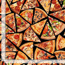 Load image into Gallery viewer, Timeless Treasures - Comfort Food - Tossed Pizza Slices - 1/2 YARD CUT