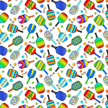 Load image into Gallery viewer, Timeless Treasures - Pickleball Paddle - 1/2 YARD CUT