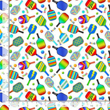 Load image into Gallery viewer, Timeless Treasures - Pickleball Paddle - 1/2 YARD CUT