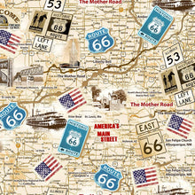 Load image into Gallery viewer, End of Bolt - Route 66 - Antique Map - 23"
