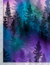 Load image into Gallery viewer, Timeless Treasures - Aurora Trees - 1/2 YARD CUT