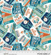 Load image into Gallery viewer, P&B Textiles - Pickleball Champ - Tossed Pickleball Patches - 1/2 YARD CUT