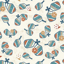 Load image into Gallery viewer, P&B Textiles - Pickleball Champ - Tossed Paddles - 1/2 YARD CUT