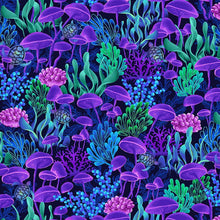 Load image into Gallery viewer, Timeless Treasures - Electric Ocean - Electric Coral Life - 1/2 YARD CUT