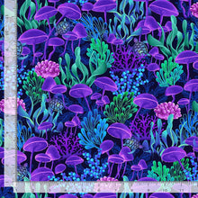 Load image into Gallery viewer, Timeless Treasures - Electric Ocean - Electric Coral Life - 1/2 YARD CUT