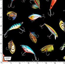 Load image into Gallery viewer, Michael Miller - Girls Gone Fishing - Bait & Tackle - 1/2 YARD CUT