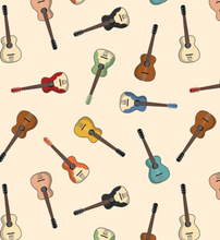 Load image into Gallery viewer, Riley Blake - Cowboys - Guitars - 1/2 YARD CUT