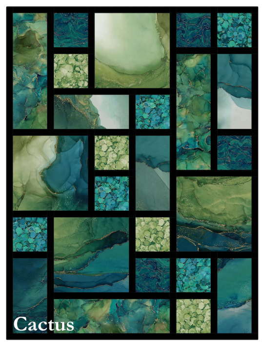 Midas Tiles Quilt Kit Dreaming of the Sea Fabrics