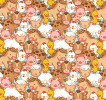 Load image into Gallery viewer, Fabric Traditions - Farm Babies Packed - 1/2 YARD CUT