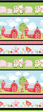 Load image into Gallery viewer, Kanvas - Happy Farms - Stripe - 1/2 YARD CUT