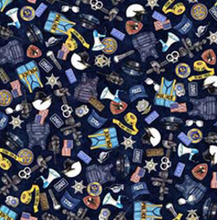 Load image into Gallery viewer, QT Fabrics - American Heroes Police - Everything Police - 1/2 YARD CUT