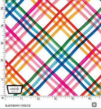 Load image into Gallery viewer, Michael Miller - Rainbow Check - 1/2 YARD CUT