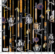 Load image into Gallery viewer, Michael Miller - Girls Gone Fishing - Keeping it Reel - 1/2 YARD CUT