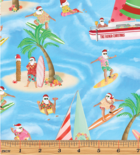 Load image into Gallery viewer, Benartex - Santa&#39;s Vacation - Santa at Sea - 1/2 YARD CUT
