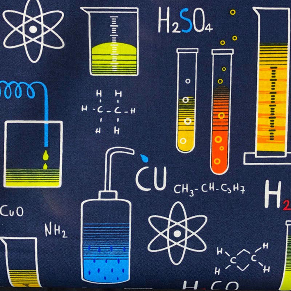 Studio E Geek Chic Beakers and Test Tubes 1/2 YARD CUT Dreaming