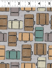 Load image into Gallery viewer, Clothworks - Explore - Luggage Light Gray - 1/2 YARD CUT