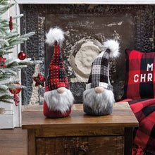 Load image into Gallery viewer, Medium Plaid Stuffed Gnome Shelf Sitter