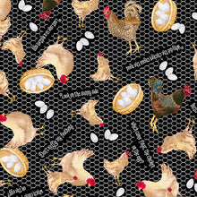 Load image into Gallery viewer, Kanvas - Rise 'n Shine - Hen House Black - 1/2 YARD CUT