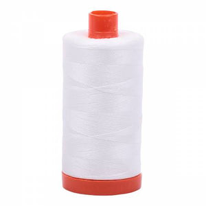 Aurifil Mako Cotton Thread 50 wt 1422 yds - Natural White 2021
