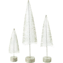 Load image into Gallery viewer, Glitter Bristle Brush Trees - White or Gold