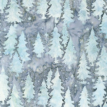 Load image into Gallery viewer, Robert Kaufman - Magical Winter - Trees Dusty Blue - 1/2 YARD CUT