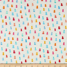 Load image into Gallery viewer, Dear Stella - White Hello Kitties - 1/2 YARD CUT - Dreaming of the Sea Fabrics
