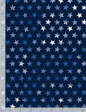 Load image into Gallery viewer, Timeless Treasures - Tie Dye Patriotic Stars - Navy - 1/2 YARD CUT
