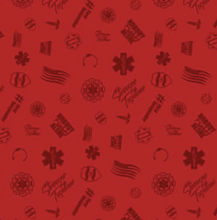 Load image into Gallery viewer, Riley Blake - First Responders - Red Tossed - 1/2 YARD CUT