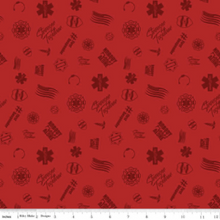 Load image into Gallery viewer, Riley Blake - First Responders - Red Tossed - 1/2 YARD CUT