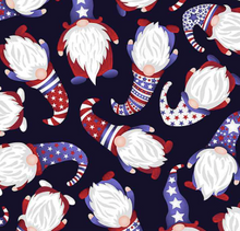 Load image into Gallery viewer, Timeless Treasures - Navy Gnome of the Free &amp; the Brave - 1/2 YARD CUT
