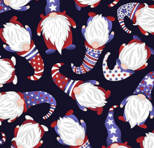 Load image into Gallery viewer, Timeless Treasures - Navy Gnome of the Free & the Brave - 1/2 YARD CUT