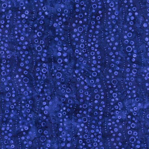 Timeless Treasures - Tonga Batik Beaded Dots Blue - 1/2 YARD CUT