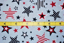 Load image into Gallery viewer, Studio E - Patriotic Stars - Light Blue - 1/2 YARD CUT - Dreaming of the Sea Fabrics