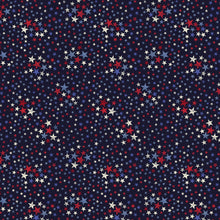 Load image into Gallery viewer, Timeless Treasures - Tiny Patriotic Stars - Navy - 1/2 YARD CUT