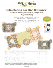 Load image into Gallery viewer, Chickens on the Runner Pattern