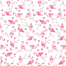 Load image into Gallery viewer, Michael Miller - Let's Flamingle - White - 1/2 YARD CUT