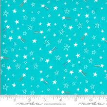 Load image into Gallery viewer, Moda Fabrics - Hello Sunshine Stars - Aqua - 1/2 YARD CUT - Dreaming of the Sea Fabrics