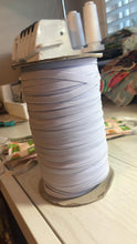 Load image into Gallery viewer, 1/4” white braided elastic 144 yard roll - Dreaming of the Sea Fabrics
