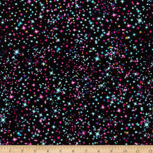 Load image into Gallery viewer, Timeless Treasures - Midnight Tropical Stars - 1/2 YARD CUT
