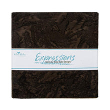 Load image into Gallery viewer, Expressions Batiks by Riley Blake - Shades of Brown &amp; Black - 10” Stacker
