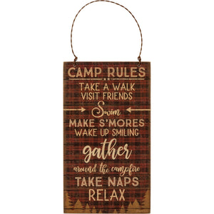 Camp Rules Sign