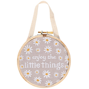 Enjoy the Little Things Embroidered Wall Decor