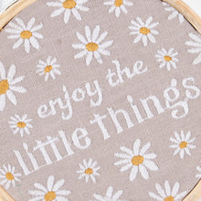 Load image into Gallery viewer, Enjoy the Little Things Embroidered Wall Decor
