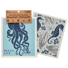 Load image into Gallery viewer, Swedish Dish Cloth Set - Sea Creatures
